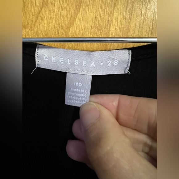 ❤️Chelsea 28 Black Jumpsuit with pockets elastic tie waist straight leg Size MP - Picture 4 of 9